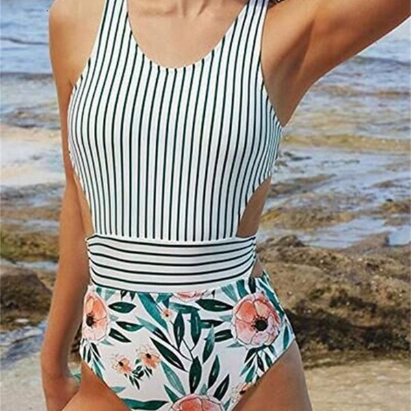 

one piece spring one-piece swimsuit woman, White;black