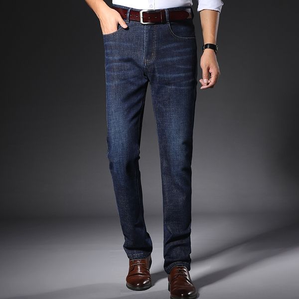

2020 autumn new men's trend long tube young and middle-aged men's korean loose casual and jeans cotton trousers jeans cotton pants, Blue