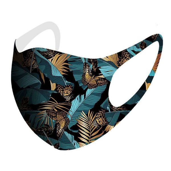 

uhjyku 2021 fashion face masks women men printed cartoon ice silk facemask painting starry sky fireworks camo dustproof dust mout n