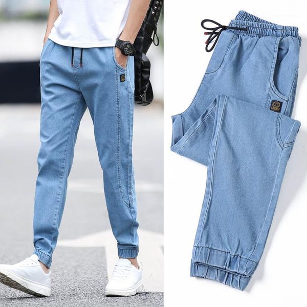 

2020 men's casual jeans pants autumn denim cotton vintage wash hip hop work trousers jeans pants streetwear mens ripped1, Blue