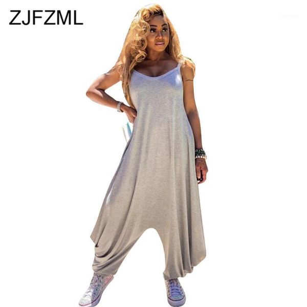 

women's jumpsuits & rompers plus size casual one piece body suit for women spaghetti strap open back loose romper fashion female v neck, Black;white