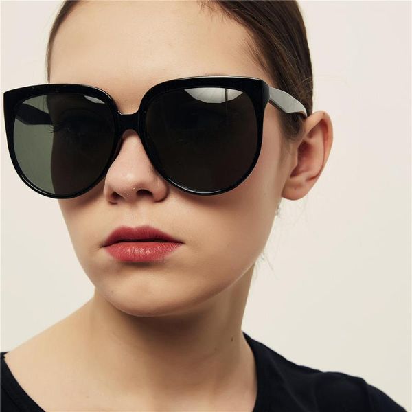 

frame uv400 vintage eye sunglasses women brand women new fashion sun cat glasses gradient oversized for design xkott, White;black
