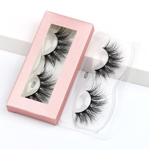

false eyelashes lanjinglin 1 pair 25mm mink dramatic long eyelash 3d/5d lashes makeup volume soft fluffy fake lash