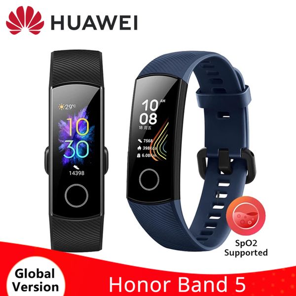 

huawei honor band 5 smart bracelet blood oxygen 0.95" color amoled spo2 heart rate monitor fitness tracker waterproof smartband