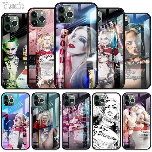 

bgharlequin suicide squadron clown case for vip 11 12 pro xr 6s 678 plus x xs x max se 2020 soft edge tempered glass overlayza