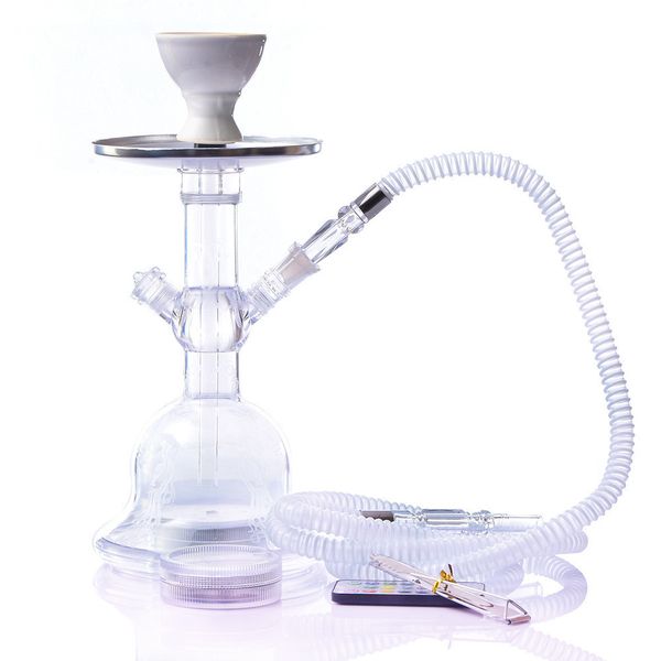 

glass hookah set portable pipe with single hoses ceramic tobacco flavors bowl charcoal tongs accessories