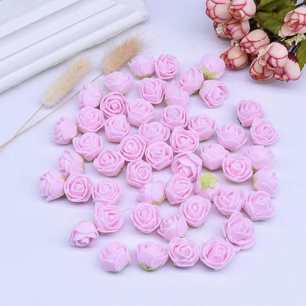 

декор свадебные розовые цветы головы лопатинг diy 2 см для украшения пена поставки искусственные ремесла торт 200 шт. pe подарок мини-коробк