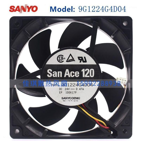

fans & coolings san ace 120 120mm 12025 120*120*25mm cooling fan pc chassis 9g1224g4d04 with 24v 0.47a 3pin1