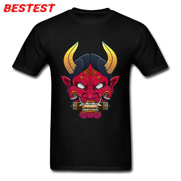 

hannya mask tshirt men's japan style short sleeve fabric tees streetwear sport hooded sweatshirt hoodie men t shirt