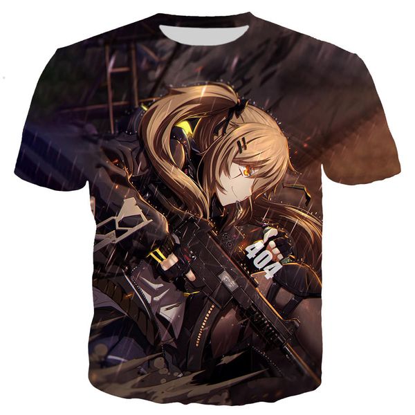 

new cool anime girl frontline 3d print shirts graphic hentai graphic men clothing
