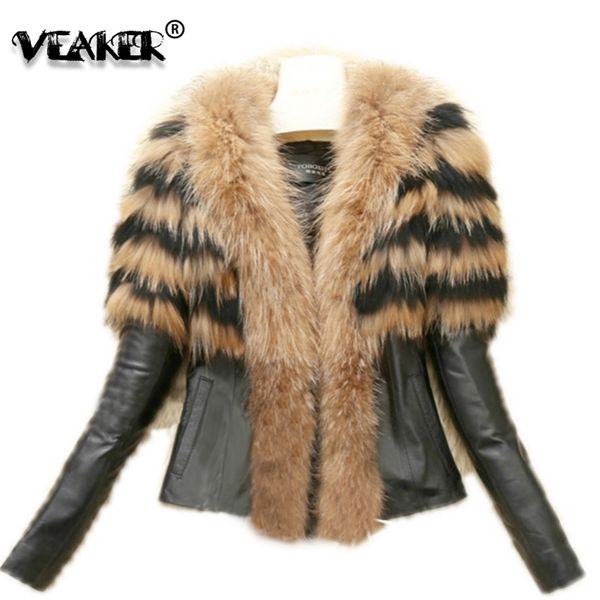 

faux coat jacket womens winter pu leather fur coats female slim short fluffy overcoat hairy outerwear plus size 6xl 201209, Black