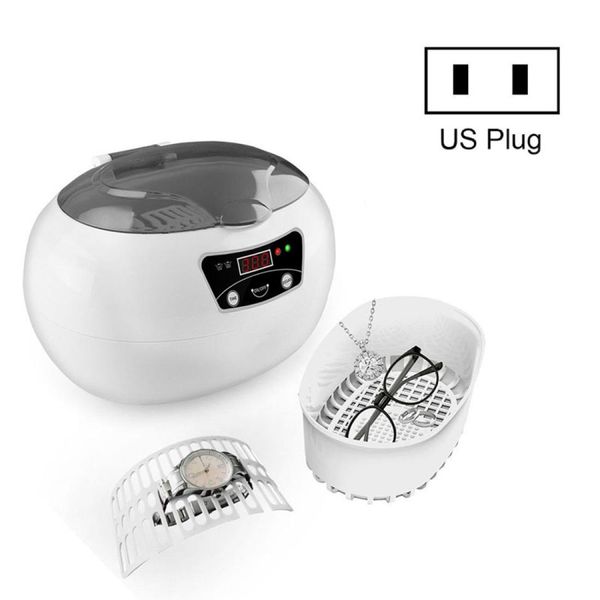 

35w 600ml mini ultrasonic cleaner glasses jewelry household ultrasonic cleaner plug type110v us plug