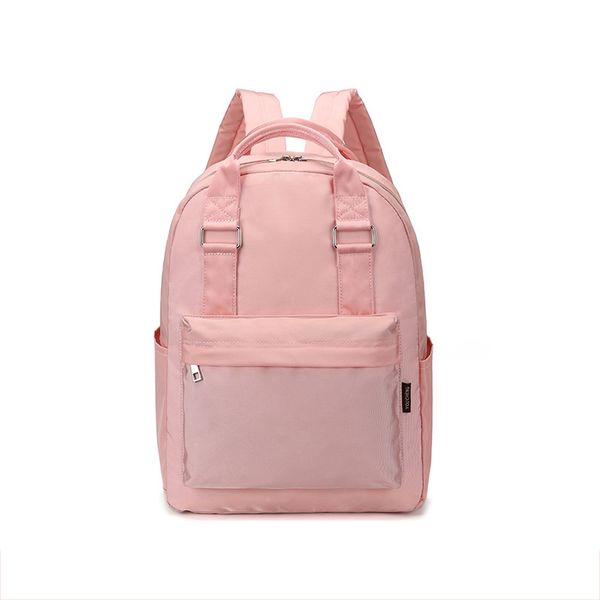 

casual simple candy color lapbag backpack men women schoolbag for travel