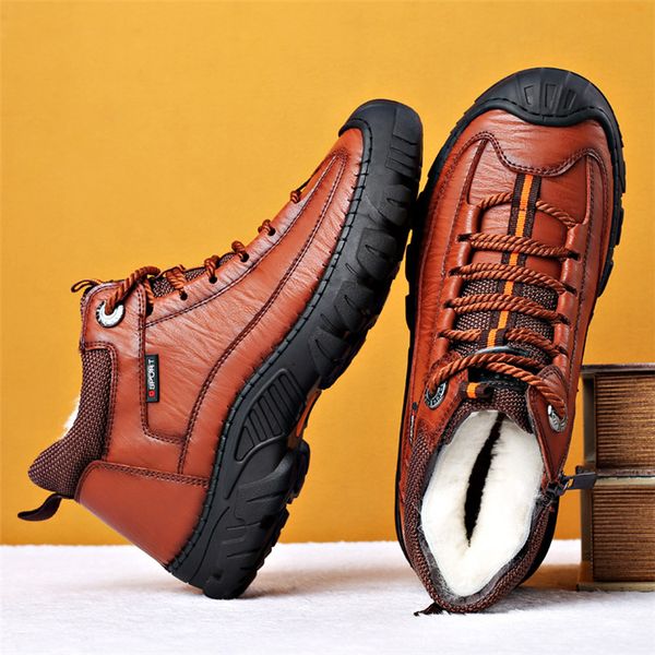 

2020 new 2020 new l winter minimalist mens warm shoes outdoor soft sole sneakers plus velvet thickened lace-up shoes, Black