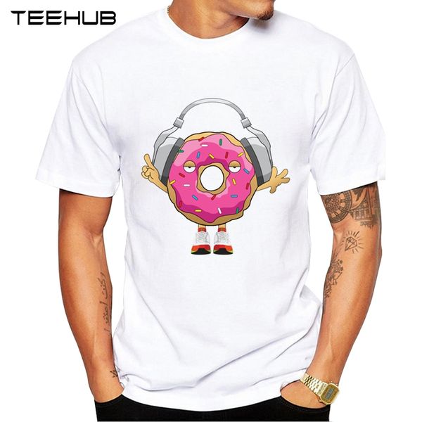 

teehub dilla пончики печати футболка мода повседневная фитнес прохладный мужская футболка с коротким рукавом лето мужская одежда спортивная