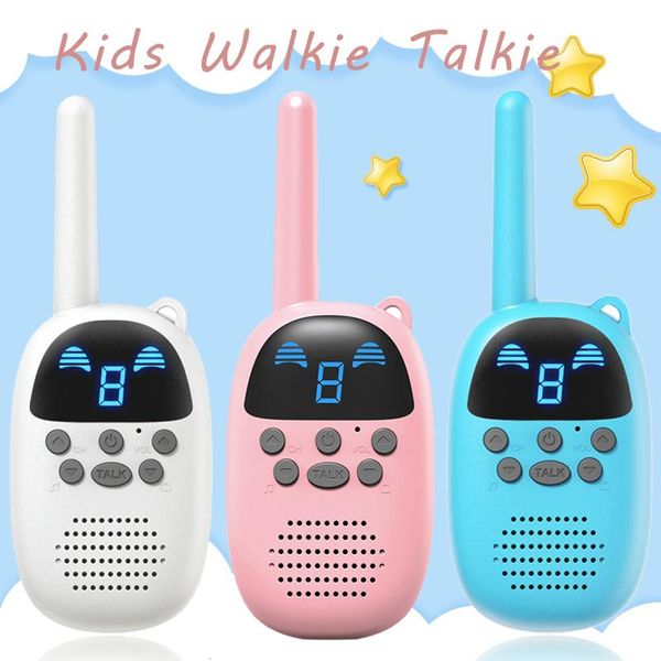 

mini walkie talkie kids two way radio station family child wireless call interactive toy gifts outdoor 1-3km camping intercom