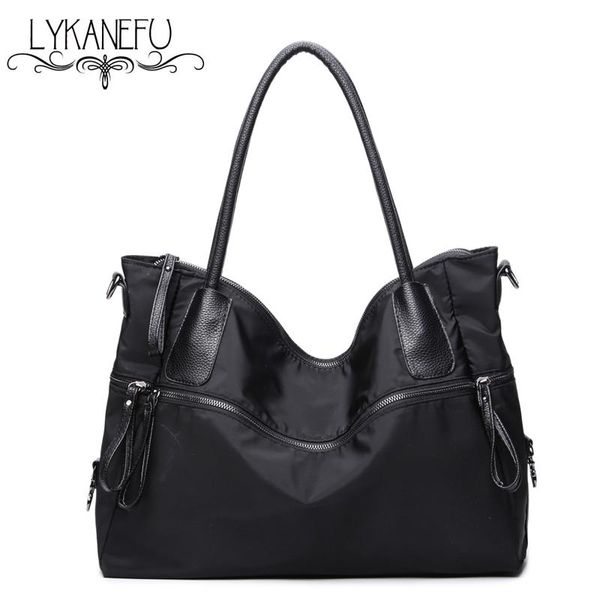 

lykanefu waterproof oxford cloth bag for women handbag hobo shoulder bags large capacity handle tote sacthel purse bolsa
