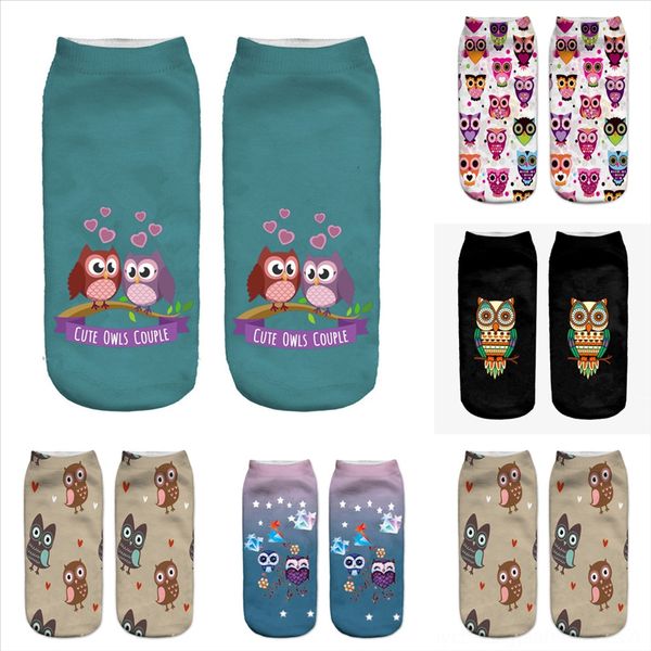 

tf5m5 wploikjdharajuku socks animal print comfort men cotton no-show crew funny happy messi support owl socks moisture control arch sock, Black