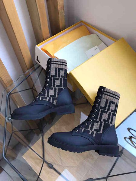 

boots rockoko knitted stretch martin black leather knight women short boot design casual shoes size35 40 a2 ubia