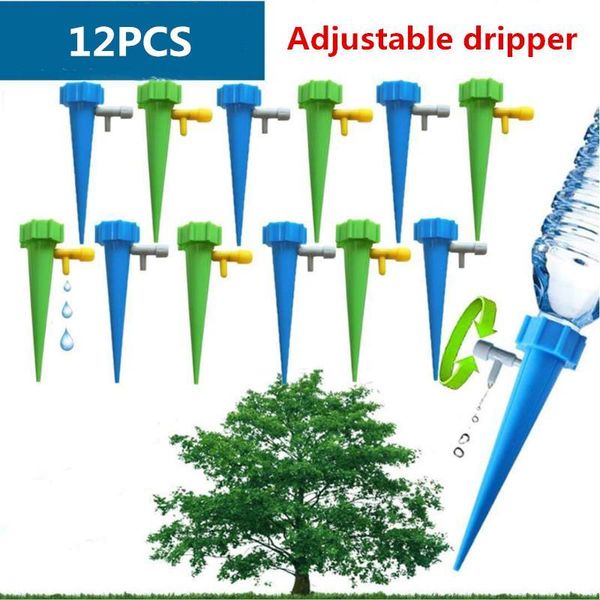 

12pcs/lot adjustable automatic watering irrigation kits indoor houseplant spikes plant potted flower energy saving environmental1