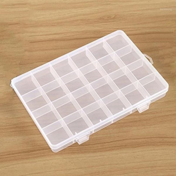 

24 grids cosmetic organizer store qtip container transparent small swabs box jewelry storage box holder and candy jars1