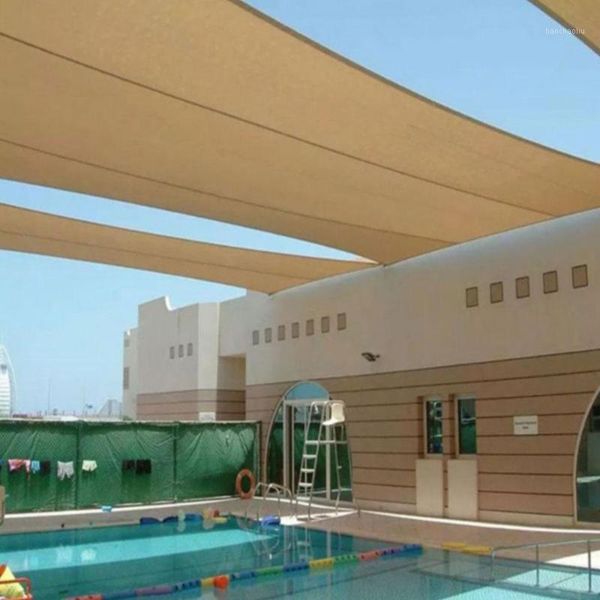 

tents and shelters sun shade canvas sunshade for backyard deck outdoor swimming pool cover 9 colors shading net high temperature protection1