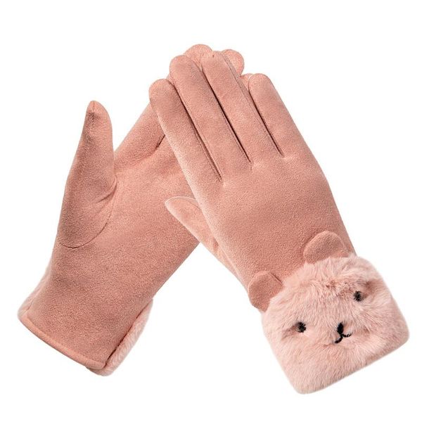 

autumn and winter fashion plush cute thickened touch screen gloves winter handschoenen heren mitaine homme, Blue;gray