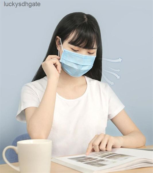 

in stock 3 hipping layers filter dustproof mask saliva proof earloop non woven mouth masks vuhb