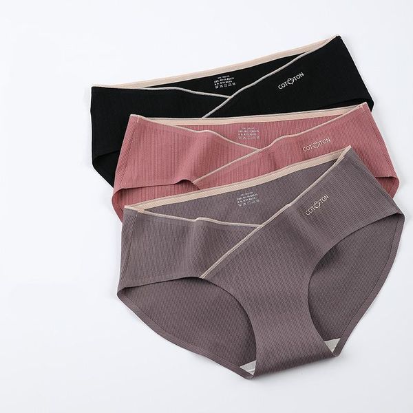 

women's panties underwear women mulberry silk antibacterial non-marking cotton large size lady low waist breathable ladies brief 2021, Black;pink