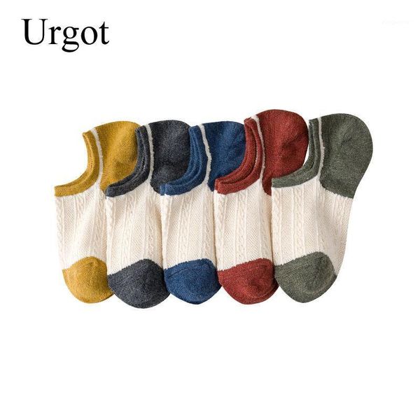 

urgot 5 pairs 2021 style cotton women's boat socks summer mesh socks womens breathable sweat-absorbent cotton meias1, Black;white