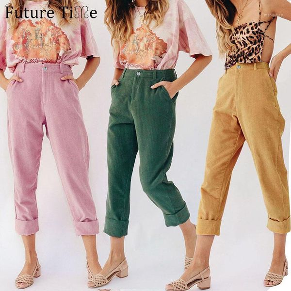 

future time autumn and winter explosion corduroy casual solid color pull-on trousers casual classic look three colors sp4031, Black;white