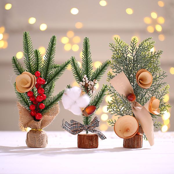 

christmas decor 25cm small tree decoration deskartificial cedar ornament festival xmas table new year home supplies