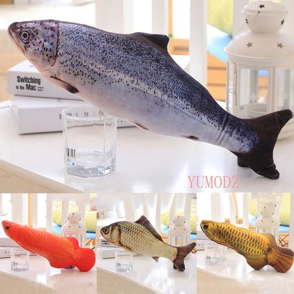 

cat toys 3d fish creative pet teasing chewing toy doll catnip plush interactive kitten playing pillow pets