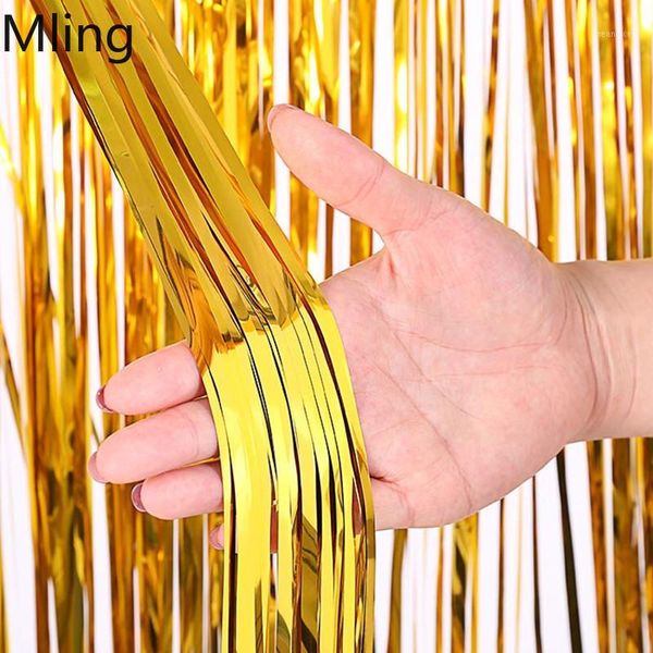 

mling wedding backdrop curtain glitter gold tinsel fringe foil sequin curtains birthday baby shower bachelorette party backdrop1