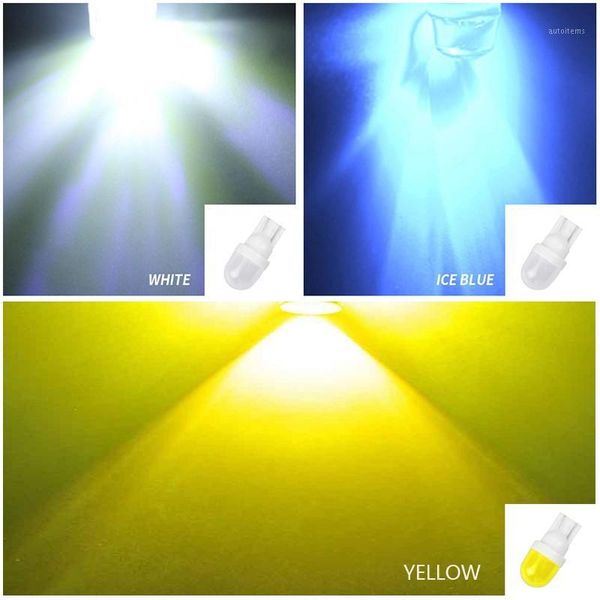 

10pcs t10 led car light 2 smd 6000lm yellow/ice blue/white light 2smd tail side bulb wedge parking dome1