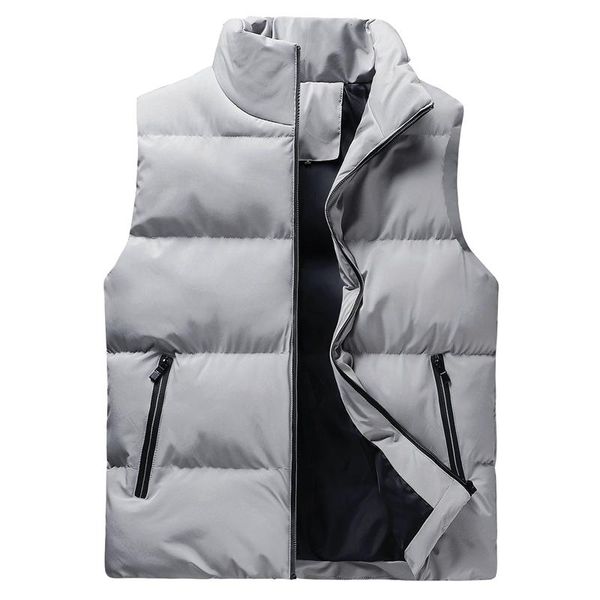 

men's vests sleeveless vest big size 2021 patchwork men outerwear winter warm waistcoat casual hooded jacket man, Black;white