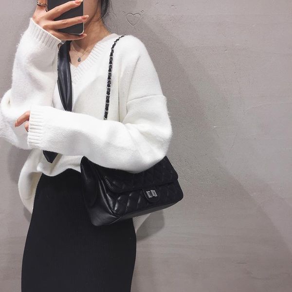 

diamond lattice women shoulder bags female high-quality chain crossbody bag designer classic messenger hand bag large-capacity