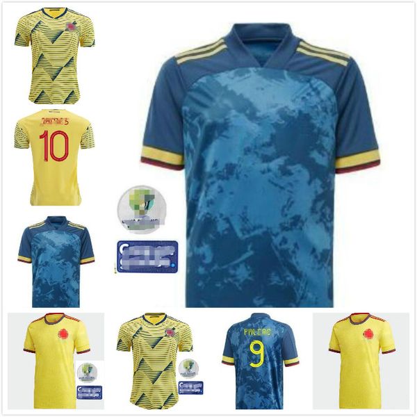 

thai 2020 falcao james soccer jersey 20 21 home cuadrado bacca 2020 голубая футболка спортивные короткие вальдеррама, Black;yellow