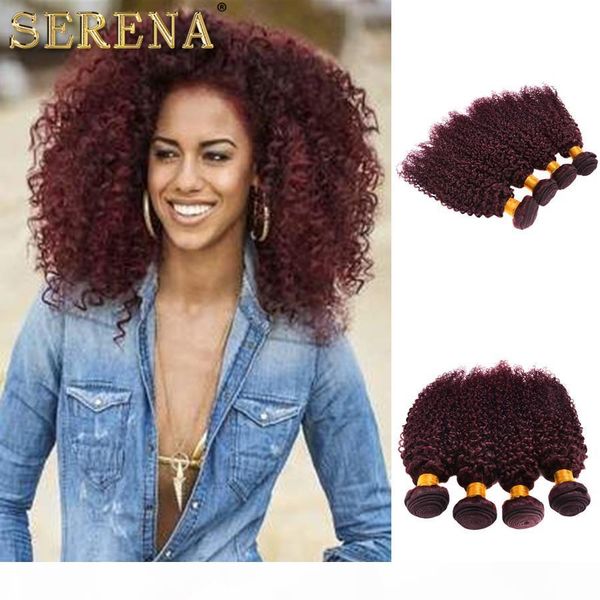 

peruvian curly hairs 4bundles curly weave human hair extensions products peruvian curly virgin hair 99j burgundy human hair weaves, Black