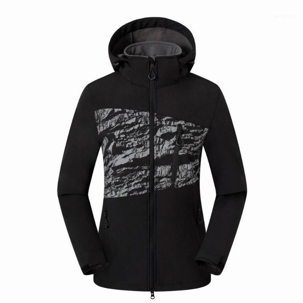 

outdoor jackets&hoodies 2021 women hiking jacket softshell fleece riding camping climbing clothing female sport wear zipper windproof 1, Blue;black