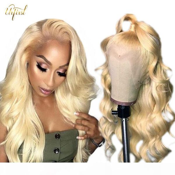 

honey blonde body wave wig brazilian 613 lace front human hair wigs for black women remy lace closure wig preplucked frontal, Black;brown