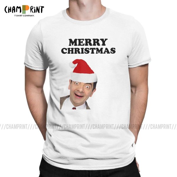 

sport mr bean merry christmas t-shirts for men comedy master hipster pure cotton tee shirt crew neck short sleeve t shirt classic