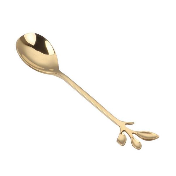 

creative branch alloy vintage spoons 12cm coffee spoon retro leaves handle tea stirring spoons exquisite kitchen sugar sqcqty wphome