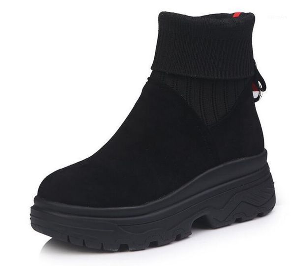 

boots ladies fashion high-heeled elegant shose cancise pumps winter soft and comfortable wedges women shoes1, Black