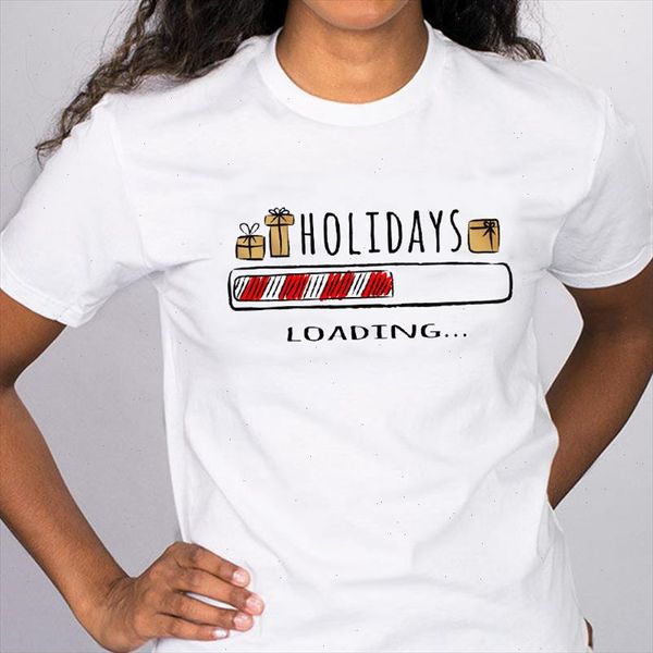 

women graphic gift fashion happy short sleeve 90s holiday merry christmas tees clothes print lady female t shirt t shirt, White