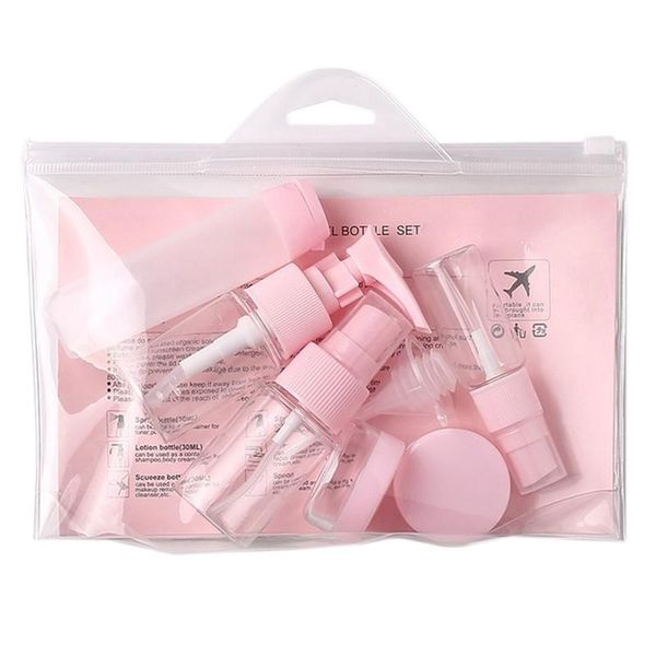 

9pcs portable travel bottle set camping spray lotion cream empty bottle sample