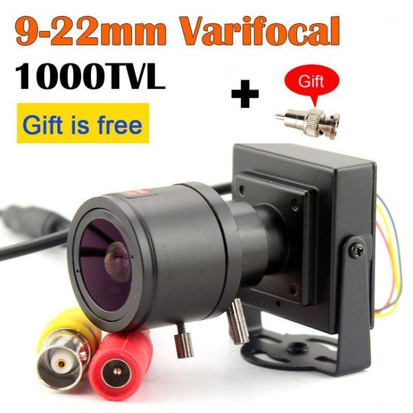 

mini cameras 9-22mm lens varifocal camera 1000tvl adjustable lens+rca adapter for security surveillance cctv car overtaking1
