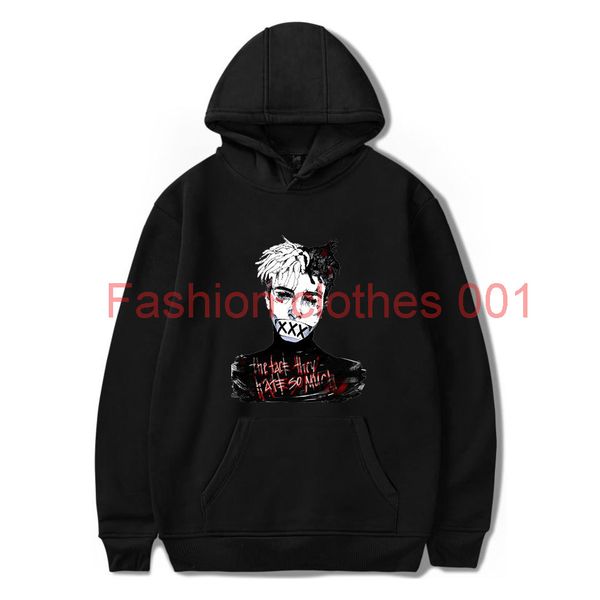

xxxtentacion mens long sleeve sweatshirts 6 colors hip hop hoodies with 6 different types large size 2xs-4xl, Black