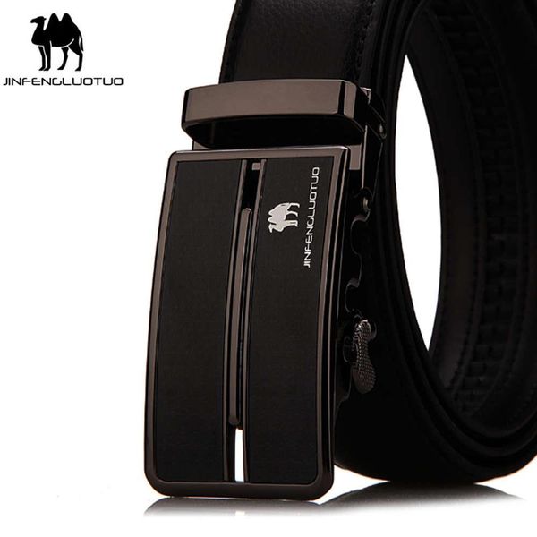 

golden camel new automatic buckle pure cow leather men's belt men's leather belt youth trouser belt, Black;brown