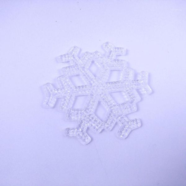 

christmas decorations 5cm transparent snowflake ornament clear plastic crafts tree pendant diy art party home year decoration1